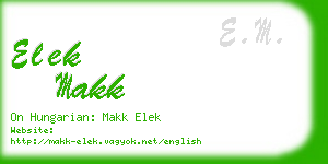 elek makk business card